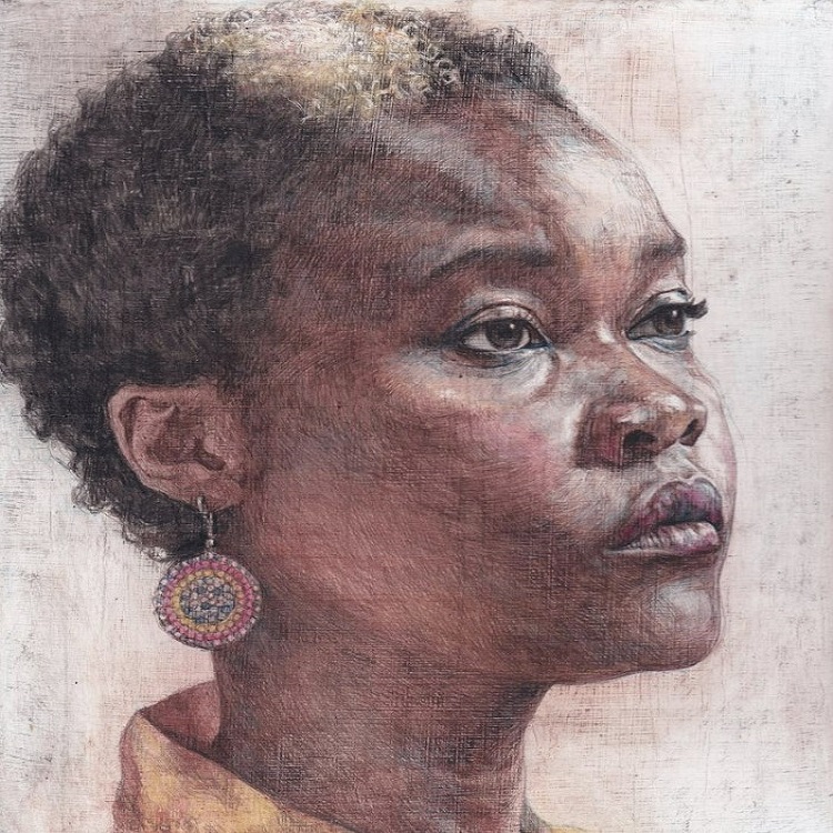 oil pastel portrait