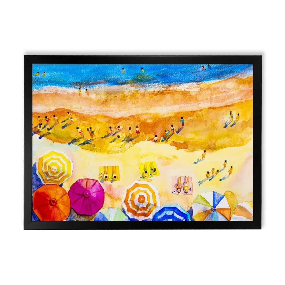 Oil pastel beach