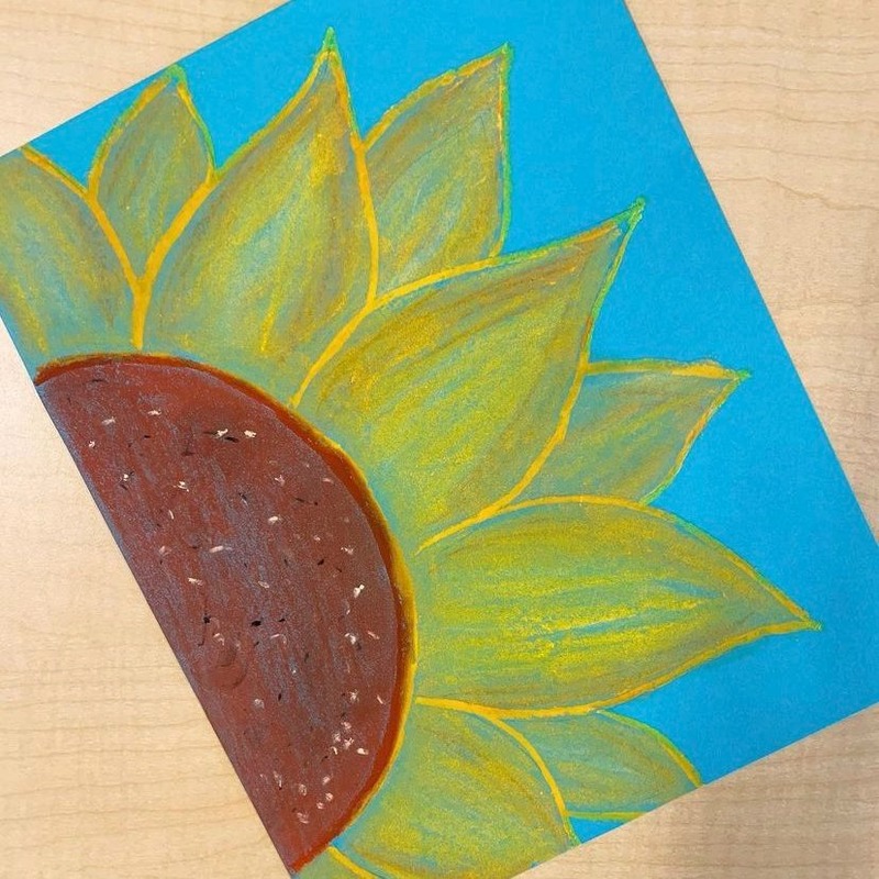 Sunflower art tutorial