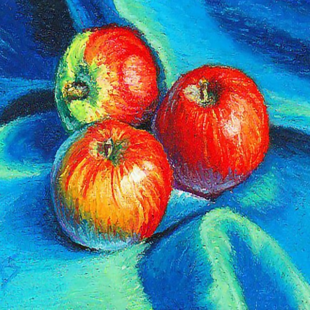 Food art with oil pastels