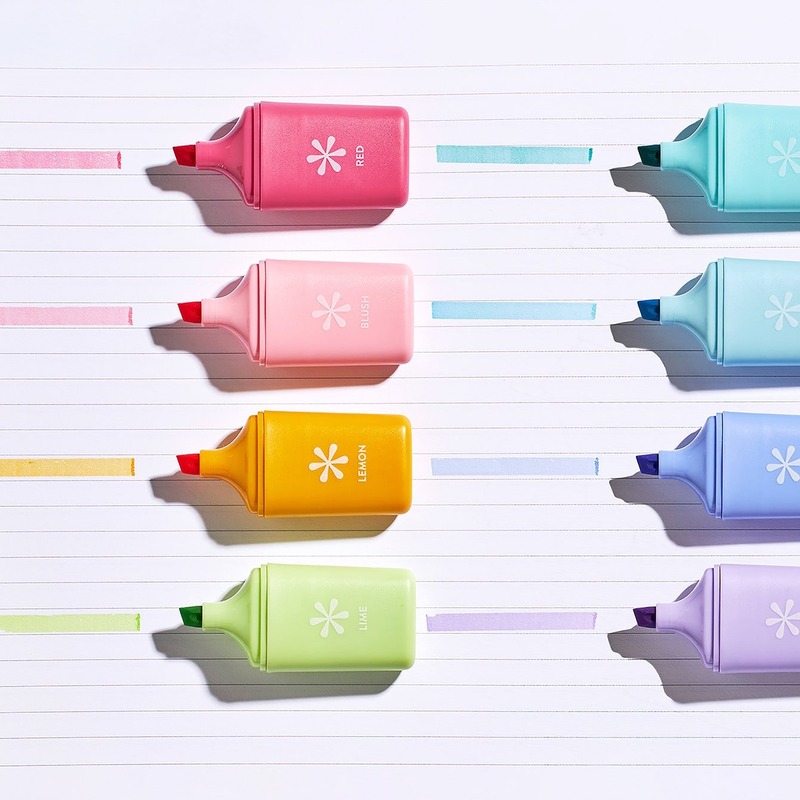 Square highlighter pens