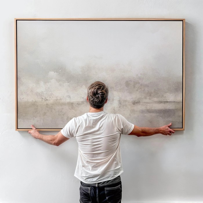 framing a canvas painting
