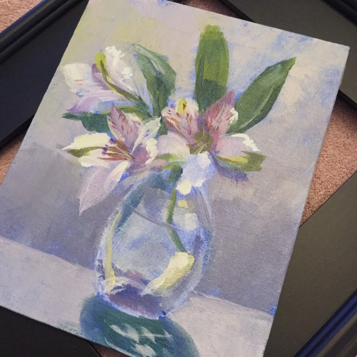 framing a canvas painting