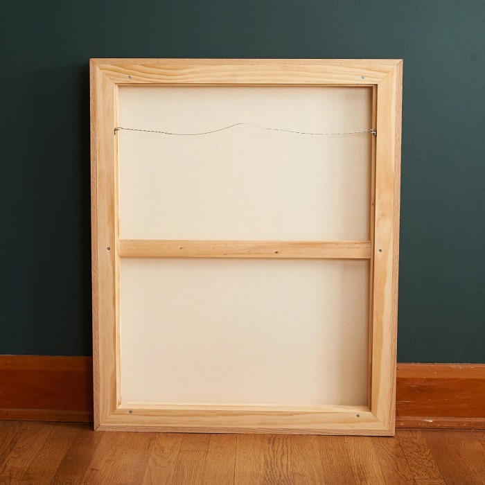 framing a canvas painting