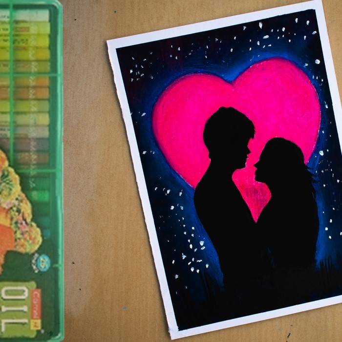 cute oil pastel drawing easy