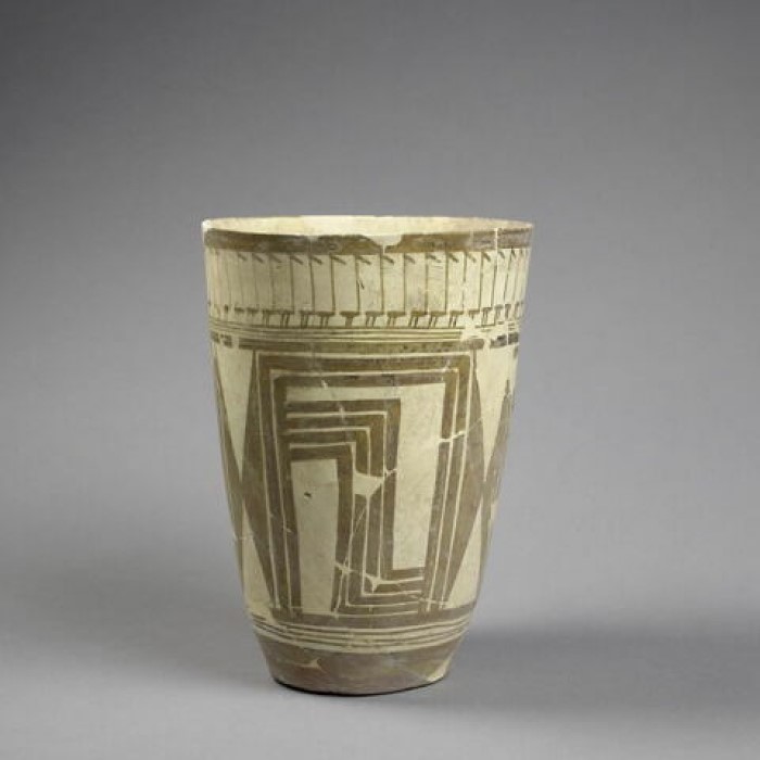 beaker with ibex motifs