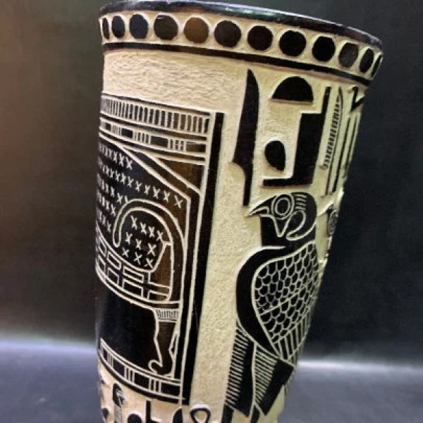 beaker with ibex motifs