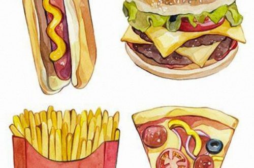 oil pastel food