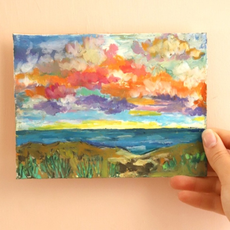 Beach sunset art ideas