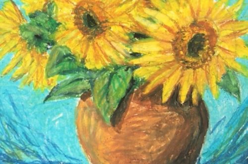 Sunflower art tutorial