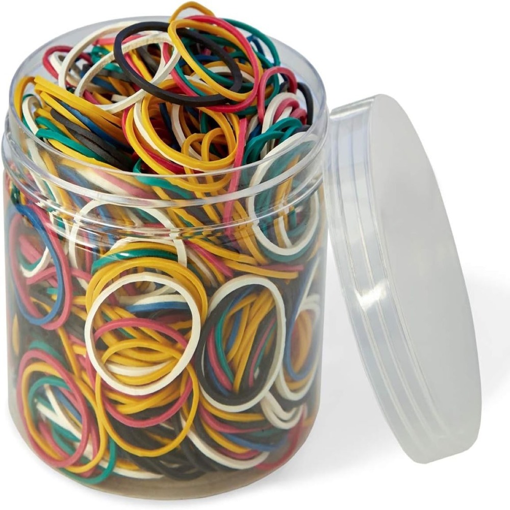 A jar of rubber bands