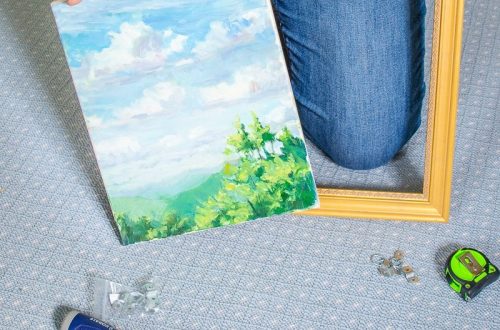 framing a canvas painting